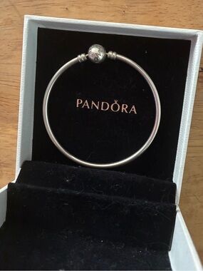 Pandora Polished Silver Bangle Bracelet
